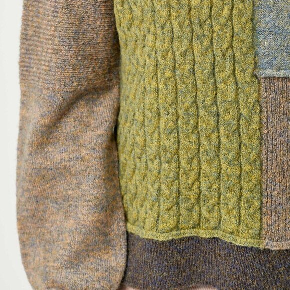 MYSTREE COLOR BLOCK MIXED WEAVE PULLOVER SWEATER - Picture 6 of 6